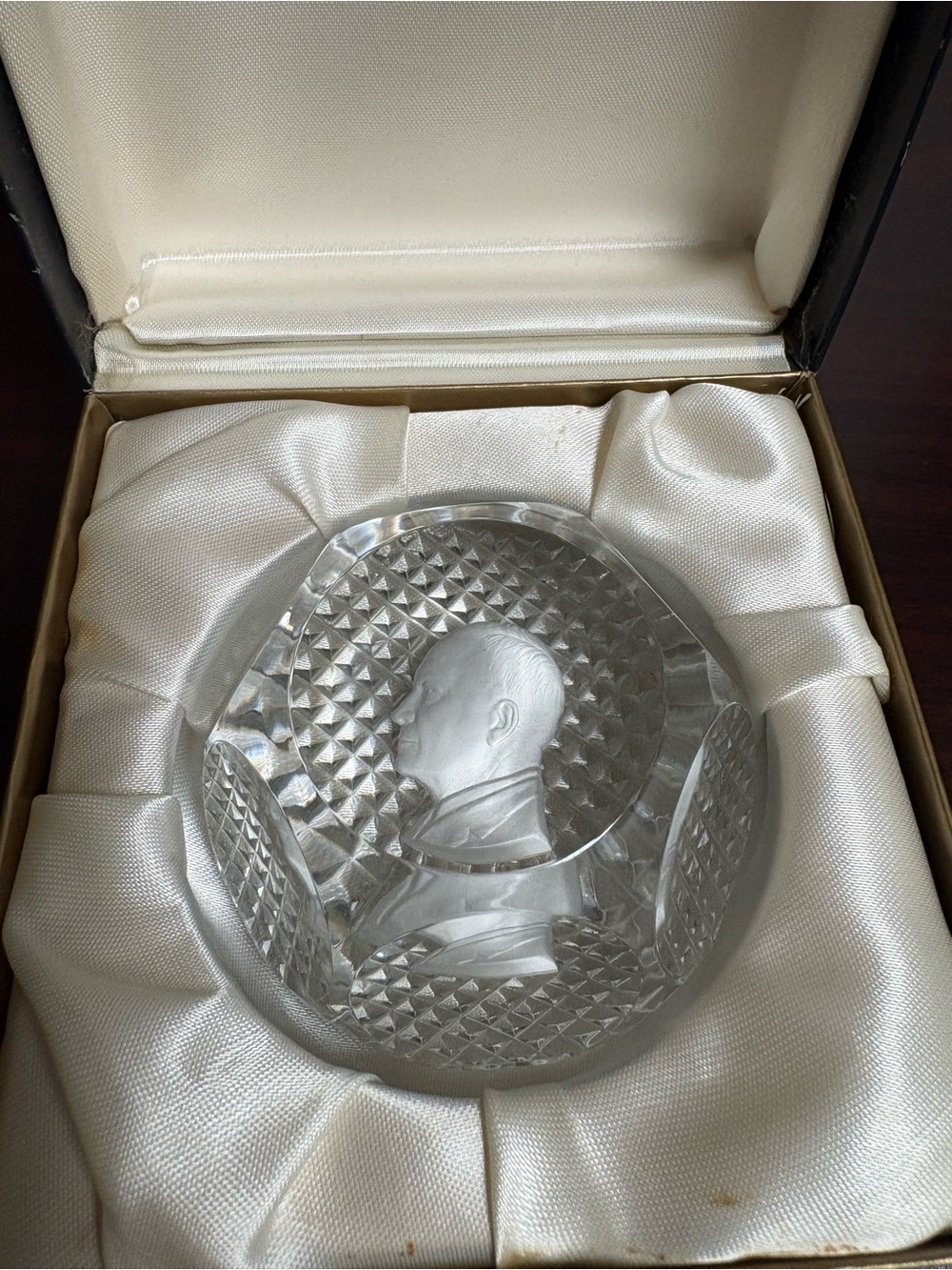 Vintage Crystal Sulphide Paperweight